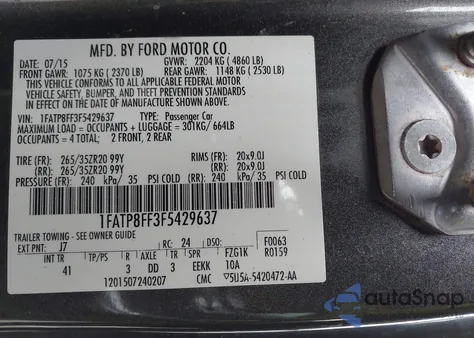 2015 Ford Mustang Gt Premium from USA, damaged, VIN 1FATP8FF3F5429637